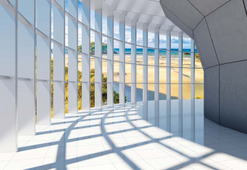Fototapet - Beach 3D Modern Architecture - Img 3