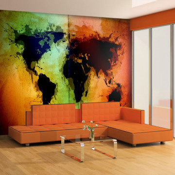 Fototapet - Black continents, colorful oceans... - Img 1