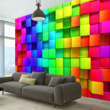 Fototapet - Colourful Cubes - Img 1