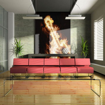 Fototapet - Flaming guitar - Img 1