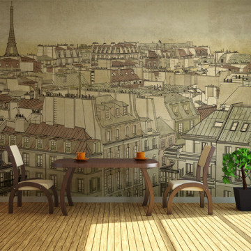 Fototapet - Good bye Paris! - Img 1