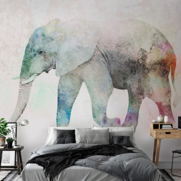 Fototapet - Painted Elephant - Img 1