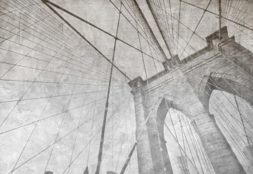 Fototapet - Podul Brooklyn – Efect Grafic Alb-Negru - Img 7