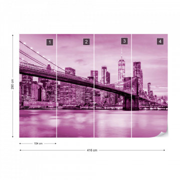 Fototapet - Podul Brooklyn NYC – Violet - Img 17