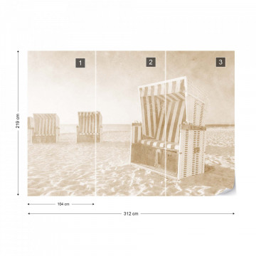 Fototapet - Relaxare pe Plajă – Sepia - Img 15