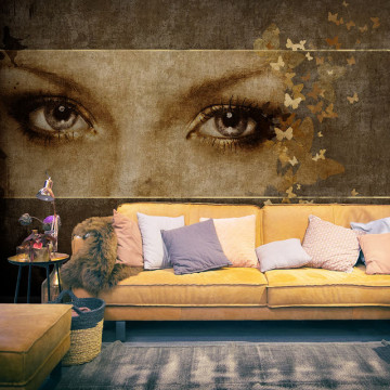 Fototapet - Woman and butterflies - Img 1