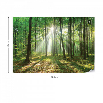 Green Forest Photo Wallpaper Wall Mural - Img 8