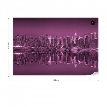 New York – Reflexie în Apă, Violet - Img 1