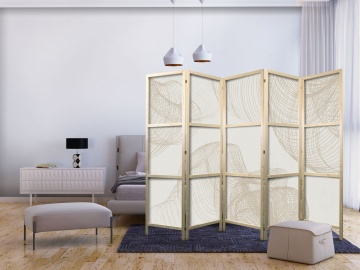 Paravan japonez - Beige shapes on a light background - Img 2