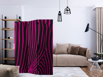 Paravan - Zebra pattern (violet) [Room Dividers] - Img 2
