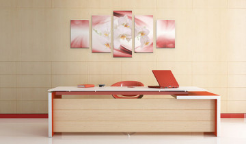 Tablou - An orchid flower in pink and white - Img 4