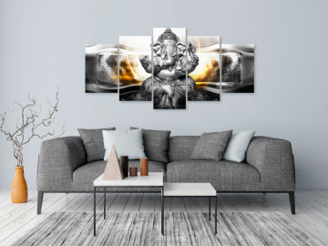 Tablou - Buddha Style (5 Parts) Silver Wide - Img 2