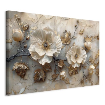 Tablou - Carved flower buds in delicate sepia tones - Img 1