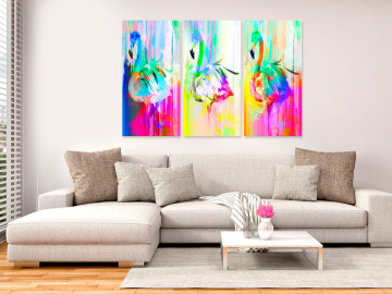 Tablou - Colourful Flamingos (3 Parts) - Img 4