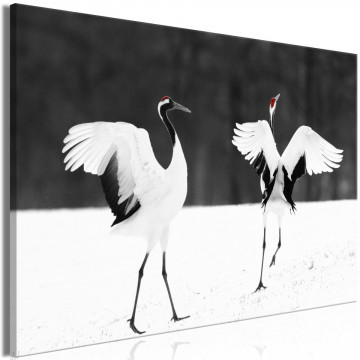 Tablou - Dancing Cranes (1 Part) Wide - Img 1