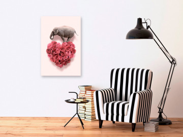 Tablou - Enamored Elephant (1 Part) Vertical - Img 1