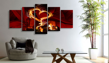 Tablou - Flames of love: heart - Img 2