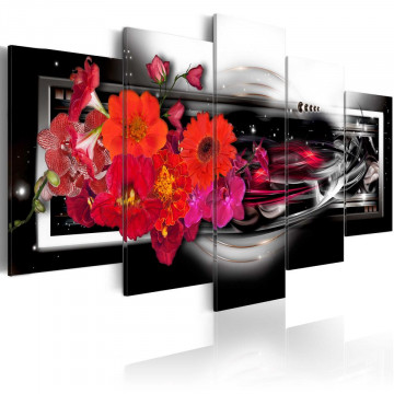 Tablou - Gerberas on black background - Img 1