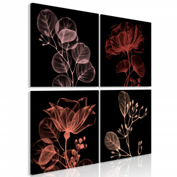 Tablou - Glowing Flowers (4 Parts) - Img 1