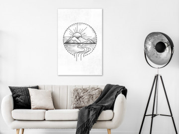 Tablou - Mountain Drawing (1 Part) Vertical - Img 2