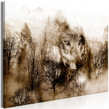 Tablou - Mountain Predator (1 Part) Wide Brown - Img 1
