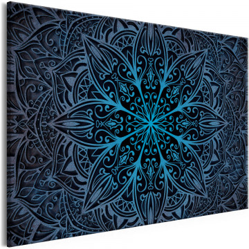Tablou - Oriental Flowers (1 Part) Narrow Blue - Img 1