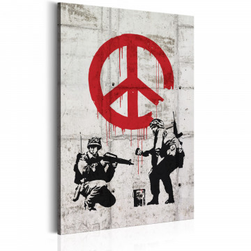 Tablou - Soldiers Painting Peace by Banksy - Img 1