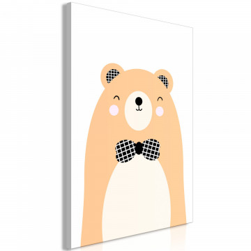 Tablou - Teddy Bear in Bow Tie (1 Part) Vertical - Img 2
