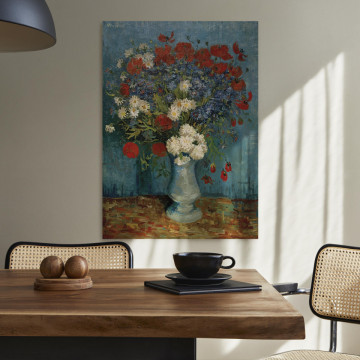 Tablou - Vase With Cornflowers and Poppies - Img 2