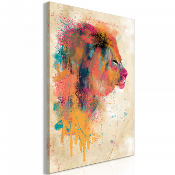 Tablou - Watercolor Lion (1 Part) Vertical - Img 1