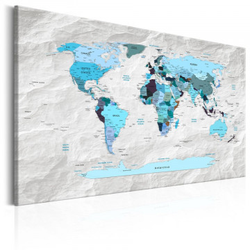 Tablou - World Map: Blue Pilgrimages - Img 1