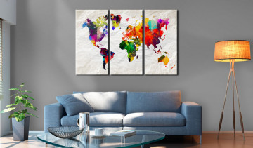 Tablou - World Map: Rainbow Madness II - Img 4