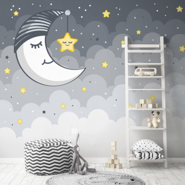 Fototapet copii - Luna somnoroasa 6