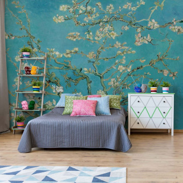 Van Gogh Blossoms in Turquoise - Img 2