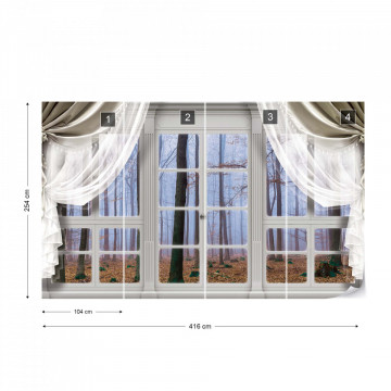 3D Door View Misty Forest Photo Wallpaper Wall Mural - Img 13