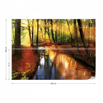 Autumn Forest River Nature Photo Wallpaper Wall Mural - Img 8