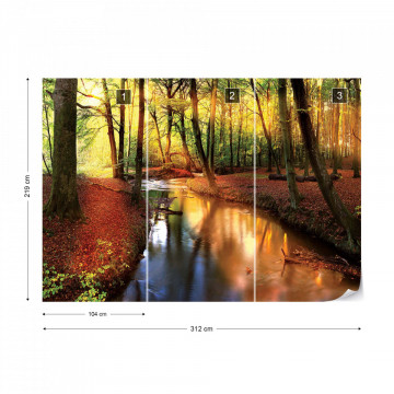 Autumn Forest River Nature Photo Wallpaper Wall Mural - Img 12