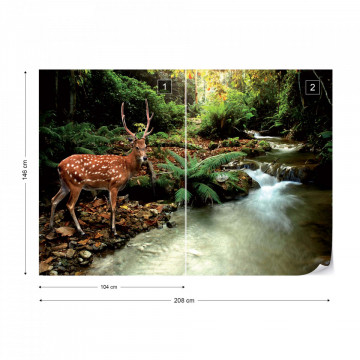 Deer In Forest Photo Wallpaper Wall Mural - Img 15