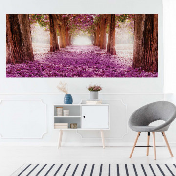 Flowers Trees Path Pink Photo Wallpaper Wall Mural - Img 20
