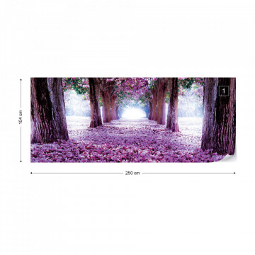 Flowers Trees Path Purple Photo Wallpaper Wall Mural - Img 13