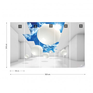 Fototapet - 3D Modern Architecture Sky - Img 4