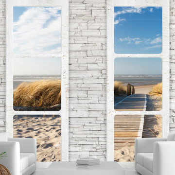 Fototapet autoadeziv - Beach: view from the window - Img 1