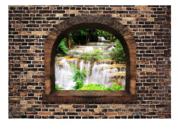 Fototapet autoadeziv - Stony Window: Waterfalls - Img 2