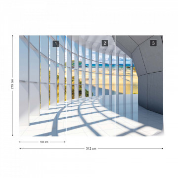 Fototapet - Beach 3D Modern Architecture - Img 12
