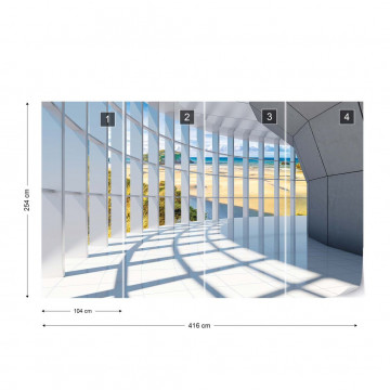 Fototapet - Beach 3D Modern Architecture - Img 4