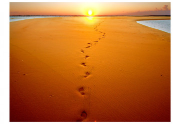 Fototapet - Footprints in the sand - Img 2