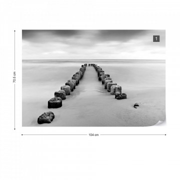 Fototapet - Mare de Liniște – Alb-Negru - Img 1
