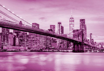 Fototapet - Podul Brooklyn NYC – Violet - Img 3