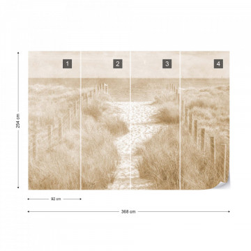 Fototapet - Potecă spre Mare – Efect Vintage Sepia - Img 12