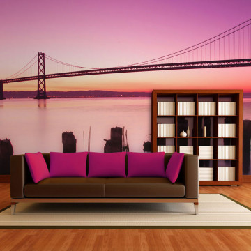 Fototapet - San Francisco Bay in violet, California - Img 1